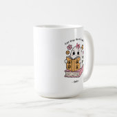 Personalisiert Funny Niedlich Halloween Book Lover Kaffeetasse (VorderseiteRechts)