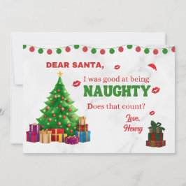 PERSONALISIERT FUNNY NIEDLICH NAUGHTY CHRISTMAS GR FEIERTAGSKARTE