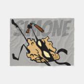 PERSONALISIERT FUNNY NINJA CHEESE FLEECE BLANKET (Vorderseite (Horizontal))
