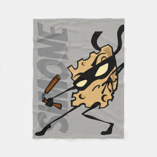 PERSONALISIERT FUNNY NINJA CHEESE FLEECE BLANKET (Vorderseite)