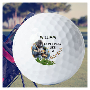 Personalisiert Funny Novelty Name Gorilla Golfball