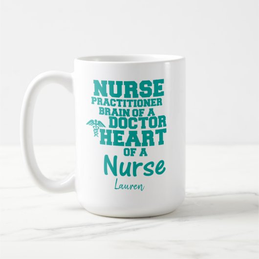 Personalisiert Funny Nurse Practitioner Kaffeemasc Kaffeetasse (Links)