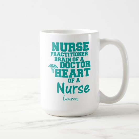 Personalisiert Funny Nurse Practitioner Kaffeemasc Kaffeetasse (Rechts)