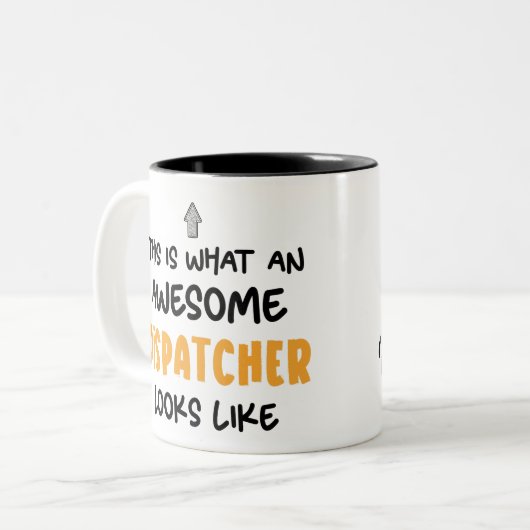 Personalisiert Funny Phantastisch Dispatcher Zweifarbige Tasse (Vorderseite Links)