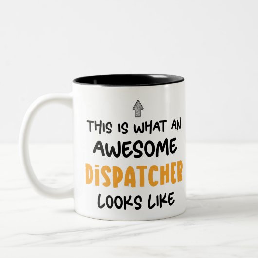 Personalisiert Funny Phantastisch Dispatcher Zweifarbige Tasse (Links)