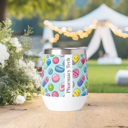 Personalisiert Funny Pills Pharmacy Wine Tumbler (Hochzeit)
