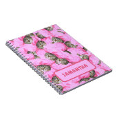 Personalisiert Funny Pink Cat Notizblock (Rechte Seite)