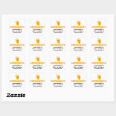 Personalisiert Funny Popcorn Quadratischer Aufkleber (Blatt)