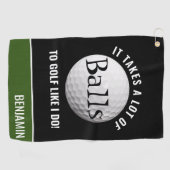 Personalisiert Funny Pun Golfer Golfhandtuch (Horizontal)