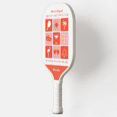 Personalisiert Funny Remüde Squad Pickleball Pickleball Schläger (Links)