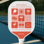 Personalisiert Funny Remüde Squad Pickleball Pickleball Schläger