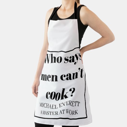 Personalisiert Funny sagt, dass Männer nicht koche Schürze (InSitu)
