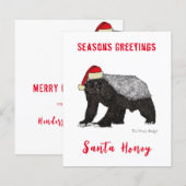 Personalisiert Funny Santa Honey Badger (Vorne/Hinten)