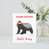 Personalisiert Funny Santa Honey Badger (Stehend Vorderseite)
