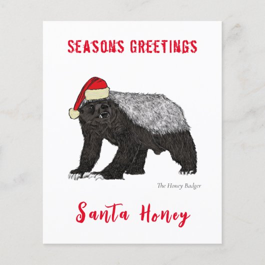 Personalisiert Funny Santa Honey Badger (Vorderseite)