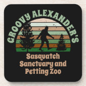Personalisiert Funny Sasquatch Sanctuary Getränkeuntersetzer (Vorderseite)