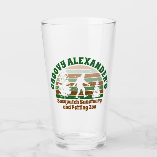 Personalisiert Funny Sasquatch Sanctuary Glas (Vorderseite)