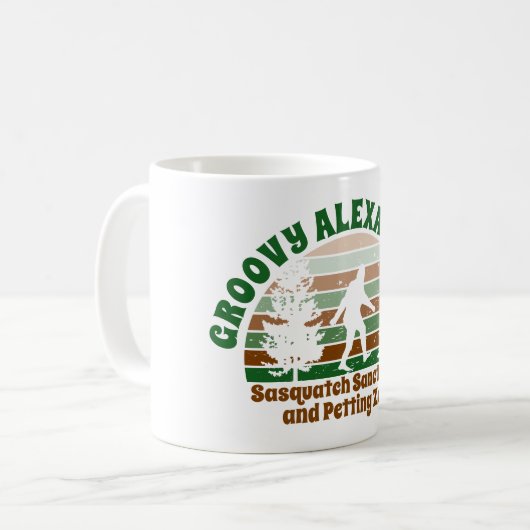 Personalisiert Funny Sasquatch Sanctuary Kaffeetasse (Vorderseite Links)