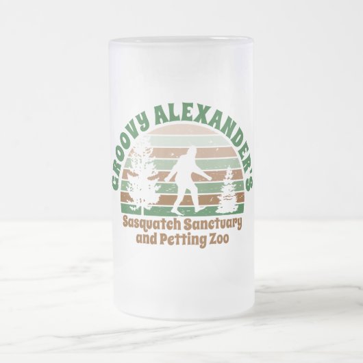 Personalisiert Funny Sasquatch Sanctuary Mattglas Bierglas (Mittel)
