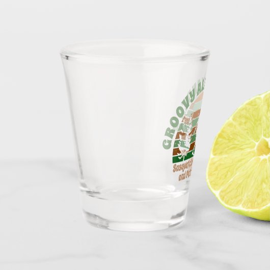 Personalisiert Funny Sasquatch Sanctuary Schnapsglas (Links)