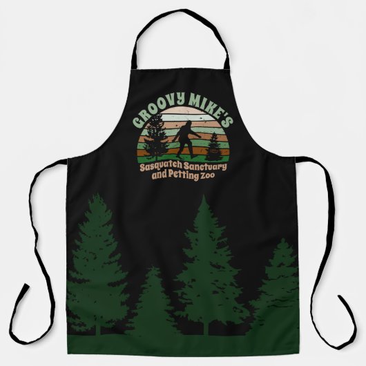 Personalisiert Funny Sasquatch Sanctuary Schürze (Vorderseite)