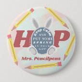 Personalisiert Funny Spring Behielt Calm Teacher M Button (Vorderseite)