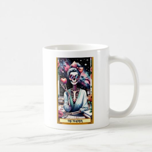 Personalisiert Funny Tarot Lehrerin Halloween Kaffeetasse (Rechts)
