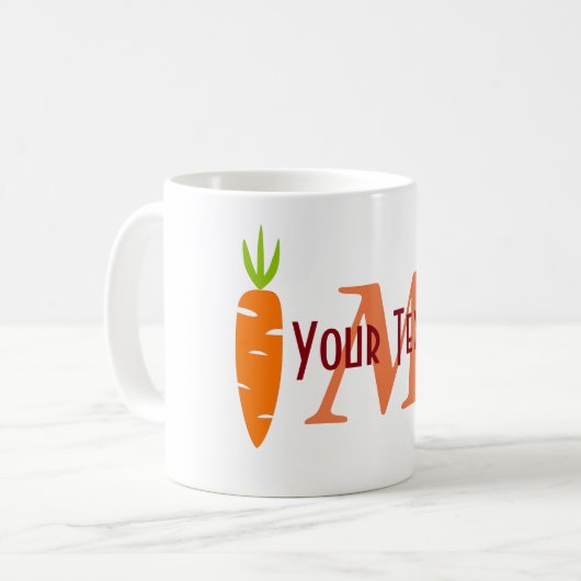 Personalisiert Funny Veggie Carrot Lover Tasse (Vorderseite Links)
