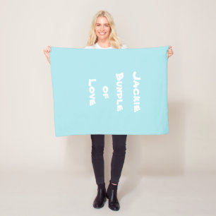 Personalisiert für Baby "Bundle of Liebe" Blue Fleecedecke