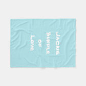 Personalisiert für Baby "Bundle of Liebe" Blue Fleecedecke (Vorderseite (Horizontal))