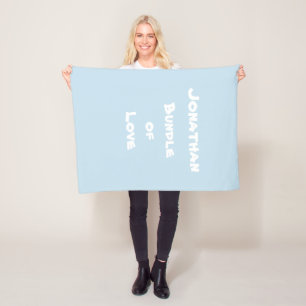 Personalisiert für Baby "Bundle of Liebe" Weichbla Fleecedecke