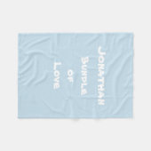 Personalisiert für Baby "Bundle of Liebe" Weichbla Fleecedecke (Vorderseite (Horizontal))