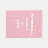 Personalisiert für Baby "Bundle of Liebe" Weichros Fleecedecke (Vorderseite (Horizontal))