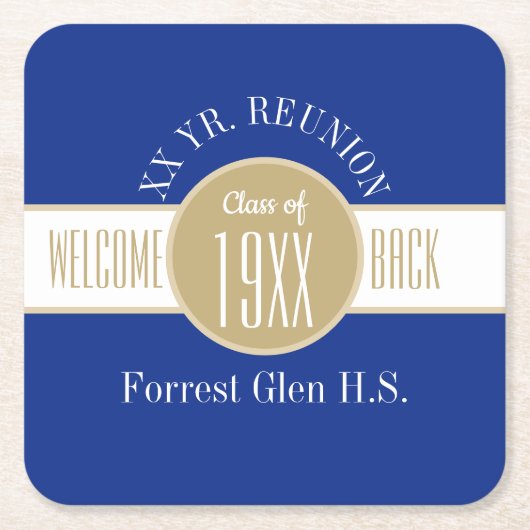 Personalisiert für dich! Class Wiedersehen Paper U Rechteckiger Pappuntersetzer (Vorderseite)