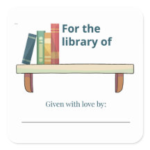 Personalisiert für die Bibliothek von Namensschild