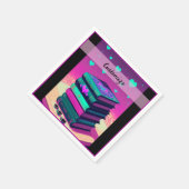 Personalisiert für die Liebe der Bücher Rosa 2 Serviette (Ecke)