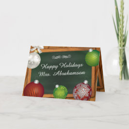 Personalisiert für die Weihnachtszeit des Lehrers Feiertagskarte