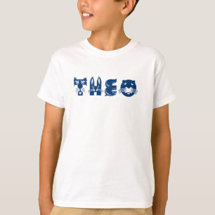 Personalisiert für ein Kind namens Theo T-Shirt