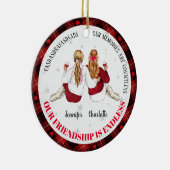 Personalisiert für Freunde und Bekannte Keramik Ornament (Rechts)