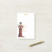 Personalisiert für ihr kühnes, nüchternes Zitat Post-it Klebezettel (Auf Schreibtisch)