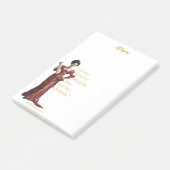 Personalisiert für ihr kühnes, nüchternes Zitat Post-it Klebezettel (angewinkelt)