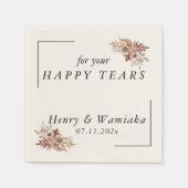 Personalisiert für Ihre glücklichen Tränen Boho Ho Serviette (Vorderseite)