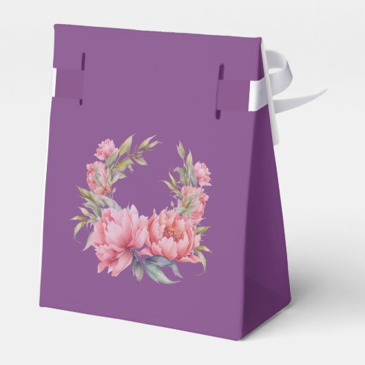 Personalisiert für immer dankbare Pink Peony Weddi Geschenkschachtel (Rückseite)