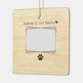 Personalisiert für immer in unserem Herzen Haustie Keramikornament (Links)
