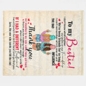 Personalisiert für meine Bestie, Freunde Geschenk Fleecedecke (Vorderseite (Horizontal))