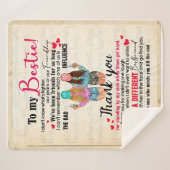 Personalisiert für meine Bestie, Freunde Geschenk Sherpadecke (Vorderseite (Horizontal))