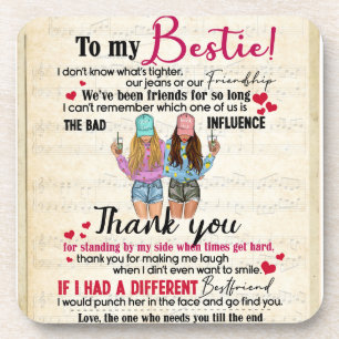 Personalisiert für meine Bestie Getränkeuntersetzer