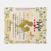 Personalisiert für meine Ehefrau| Verheirateter De Fleecedecke (Vorderseite (Horizontal))