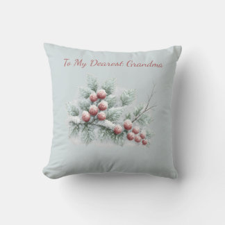 Personalisiert für meine liebste Oma Frosted Winte Kissen