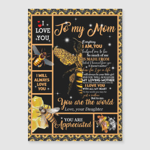 Personalisiert für meine Mutter Liebe von Tochter  Magnetkarte